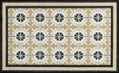 undefined, Schmutzfangmatte, wash+dry by Kleen-Tex Teppich »Kitchen Tiles«, rechteckig, 7 mm Höhe, rutschhemmend, In- und Outdoor geeignet, waschbar