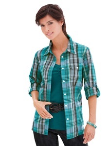 Casual Looks Bluse + Top aus reiner Baumwolle