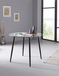 MY HOME, my home Glastisch »Danny«, runder Esstisch mit einem Ø von 100 cm, INOSIGN Glastisch »Danny, TOPSELLER!«, (Esstisch, Glastisch, OTTOs Choice), runder Esstisch mit einem Ø von 100 cm