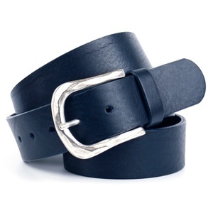 ANTHONI CROWN, Anthoni Crown Denim-Gürtel mit matter Schliesse in ´´Altsilber´´, 