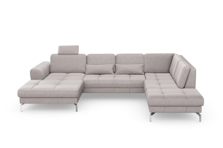 sit&more Wohnlandschaft »Bendigo V«, inklusive Sitztiefenverstellung, Bodenfreiheit 15 cm, wahlweise in 2 unterschiedlichen Fussfarben