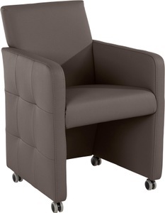 exxpo - sofa fashion, exxpo - sofa fashion Sessel »Barista«, Breite 61 cm, exxpo - sofa fashion Sessel »Barista Clubsessel auf Rollen, schmale Armlehnen, aktuelles Design«, bequem und komfortabel, Breite 61 cm