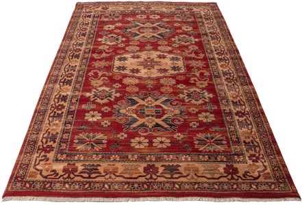 THEKO, THEKO Wollteppich »Saharna 2856«, rechteckig, 12 mm Höhe, reine Wolle, Orient-Optik, mit Fransen, Wohnzimmer, THEKO Wollteppich »Saharna 2856«, rechteckig, 12 mm Höhe, reine Wolle, Orient-Optik, mit Fransen