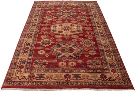 THEKO, THEKO Wollteppich »Saharna 2856«, rechteckig, 12 mm Höhe, reine Wolle, Orient-Optik, mit Fransen, Wohnzimmer, THEKO Wollteppich »Saharna 2856«, rechteckig, 12 mm Höhe, reine Wolle, Orient-Optik, mit Fransen