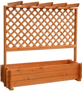 PROMADINO, PROMADINO Holzspalier Pergola mit Pflanzkasten, BxTxH: 140x65x140 cm, promadino Spalier, Pergola mit Pflanzkasten, BxTxH: 140x65x140 cm