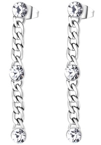 brosway, Ohrhänger Damen Silber 45mm, Brosway Paar Ohrhänger »SYMPHONIA, BYM147, BYM39, BYM90«, mit Kristallglas
