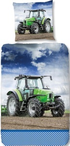 undefined, Good Morning Flanell Bettwäsche Strong, good morning Kinderbettwäsche »Strong«, mit Traktor Motiv