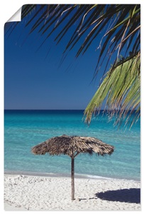 Artland, Artland Wandbild »Sonnenschirm am Strand«, Artland Poster »Sonnenschirm am Strand«, Amerika, (1 St.), als Alubild, Leinwandbild, Wandaufkleber oder Poster in versch. Grössen