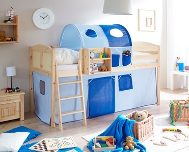 TICAA, Ticaa Hochbett »Eric« mit Textil-Set, Kiefer, 