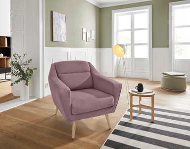 ANDAS, andas Sessel »Bille«, mit Naht im Rückenkissen und Eiche-Beinen, Design by Morten Georgsen, andas Sessel »Bille«, mit Naht im Rückenkissen und Eiche-Beinen, Design by Morten Georgsen