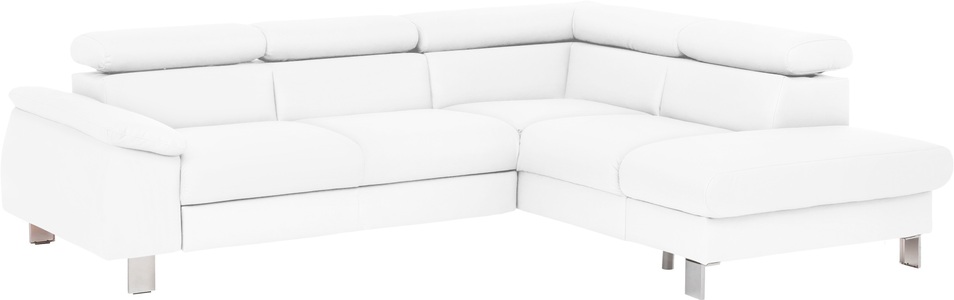 Cotta, COTTA Ecksofa »Komaris«, inklusive Kopf- bzw. Rückenverstellung, wahlweise Bettfunktion, Bettkasten und RGB-LED-Beleuchtung