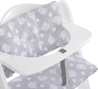 Hauck, hauck Hochstuhlauflage Deluxe Teddy Grey - grau, hauck Hochstuhlauflagen Deluxe