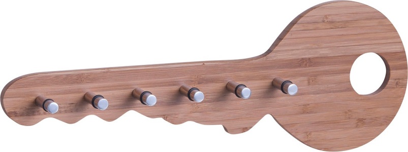 Zeller, Zeller - Wand-Schlüsselbrett - Braun, Zeller Present Schlüsselkasten, Holzart: Bambus (China)