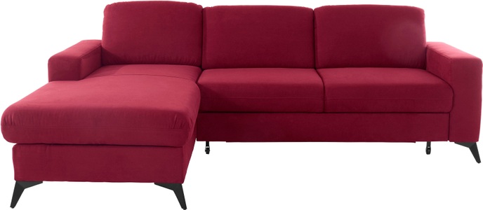 Places of Style Ecksofa »Lolland«, Wahlweise mit Bettfunktion und Bettkasten, Federkern, auch mit abwischbarem Bezug