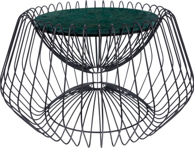 Kayoom, Kayoom Beistelltisch »Beistelltisch Malibu 325«, edle Marmorplatte, Kayoom Beistelltisch »Malibu 325, Beistelltisch mit edler Marmorplatte«, (1 St.), ø-Marmorplatte: ca. 37 cm, angesagtes Metalldesign, pflegeleicht
