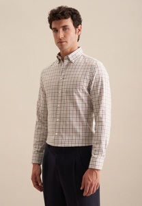 Seidensticker, seidensticker Flanellhemd »Regular«, Regular Langarm Button-Down-Kragen Karo, seidensticker Flanellhemd »Regular« Regular 1/1 Button-Down-Kragen Karo