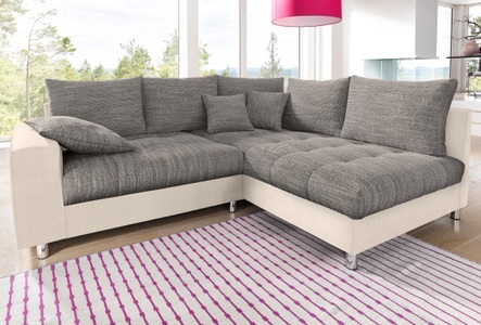 Nova Via, Nova Via Ecksofa, Mr. Couch Ecksofa »Tobi L-Form«, wahlweise mit Kaltschaum (140kg Belastung/Sitz), RGB-LED-Beleuchtung