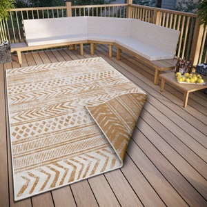 NORTHRUGS, NORTHRUGS Teppich »BIRI Wendeteppich«, rechteckig, In- und Outdoor geeignet, im Boho Stil, Flachgewebe, NORTHRUGS Teppich »BIRI Wendeteppich«, rechteckig, 5 mm Höhe, In-& Outdoor, Wetterfest, Balkon, Läufer, Wohnzimmer, Wasserfest, Boho