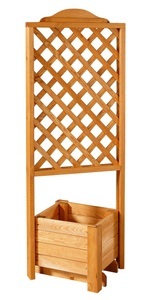 PROMADINO, PROMADINO Holzspalier Eckspalier mit Pflanzkasten, BxTxH: 38x38x140 cm, promadino Spalier, Eckspalier mit Pflanzkasten, BxTxH: 38x38x140 cm