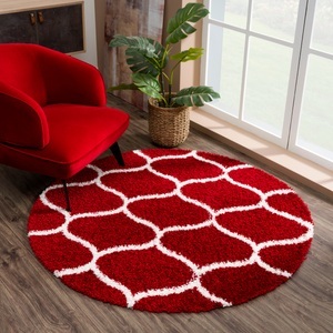 Sanat Hochflor-Teppich »Madrid«, rund, 30 mm Höhe, Wohnzimmer, Langflor, Shaggy Teppich