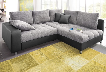 Nova Via, Nova Via Ecksofa, Mr. Couch Ecksofa »Tobi L-Form«, wahlweise mit Kaltschaum (140kg Belastung/Sitz) und Bettfunktion