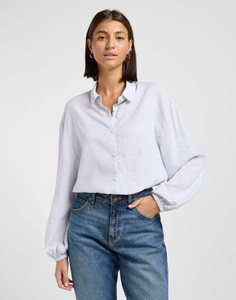 Lee® Langarmbluse »LEE Leinenhemd Blouse With Tie Front«