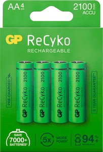GP Batteries, GP Batteries ReCyko+ HR06 Mignon (AA)-Akku NiMH 2100 mAh 1.2 V 4 St., GP Batteries AA Akku ReCyko+ 2100mAh, 4er Set, Wiederaufladbare Akkus