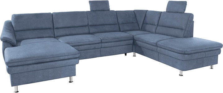 SIT&MORE, sit&more Wohnlandschaft, sit&more Wohnlandschaft »Cardoso U-Form« mit Federkern und Kopfstützen, mit Bettfunktion und Relaxfunktion