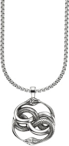 Bruno Banani, Bruno Banani Kette mit Anhänger »Schmuck Geschenk Venezia Uroboroi double snake, B0245N/20/00/55«, Bruno Banani Kette mit Anhänger »Schmuck Geschenk Venezia Uroboroi double snake, B0245N/20/00/55«