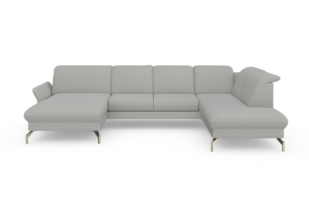 sit&more Wohnlandschaft »Fashion«, wahlweise mit Kopfteilverstellung und Vorziehsitz, motorisch, mit satinierten Nickelfüssen