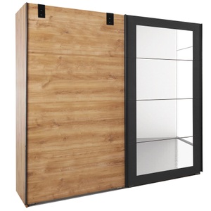 INOSIGN, INOSIGN Schwebetürenschrank »Malmö«, Wimex Schwebetürenschrank »Malmö, Kleiderschrank wahlweise mit oder ohne Spiegel«, Kleiderschrank im Industrial Design, 225 oder 270cm breit
