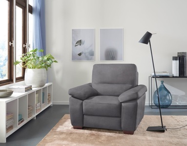 CALIA ITALIA, CALIA ITALIA Sessel »Gaia«, mit Luxus-Microfaser Ginevra Hydro Care, CALIA ITALIA Sessel »Gaia, in edlem Design und mit erstklassigem Sitzkomfort«, aus pflegeleichtem Luxus-Microfaser Ginevra Hydro Care