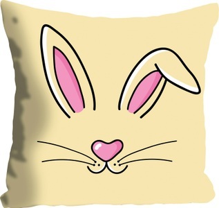 QUEENCE, queence Dekokissen »Vermin«, (1 St.), mit langen Hasenohren, queence Dekokissen »Vermin«, Kissenhülle,Lange Hasenohren,Gelb,Fröhlich,Süss,Frühling,Ostern