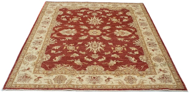 MorgenLand, morgenland Wollteppich »Farahan Teppich handgeknüpft rot«, rechteckig, 7 mm Höhe, morgenland Wollteppich »Farahan Teppich handgeknüpft rot«, rechteckig, 7 mm Höhe