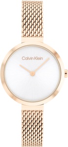 Calvin Klein, Calvin Klein Quarzuhr »Minimalistic T Bar Mesh 28 mm, 25200083«, Calvin Klein Quarzuhr »Minimalistic T Bar Mesh 28 mm, 25200083«, Armbanduhr, Damenuhr, Mineralglas, IP-Beschichtung