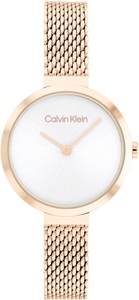 Calvin Klein, Calvin Klein Quarzuhr »Minimalistic T Bar Mesh 28 mm, 25200083«, Calvin Klein Quarzuhr »Minimalistic T Bar Mesh 28 mm, 25200083«, Armbanduhr, Damenuhr, Mineralglas, IP-Beschichtung