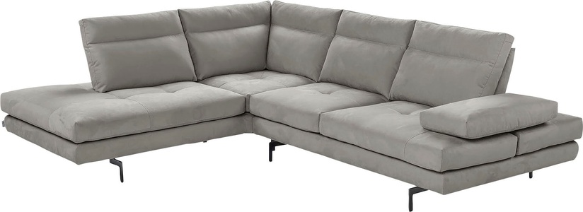 CALIA ITALIA, CALIA ITALIA Ecksofa »Toby Wing«, Sitztiefenverstellung, Eckelement mit Funktion, Füsse in Schwarz matt, CALIA ITALIA Ecksofa »Toby Wing, L-Form, Designsofa mit sensationellem Sitzkomfort«, Sitztiefenverstellung, funktionale Ecke, Füsse in schwarz matt
