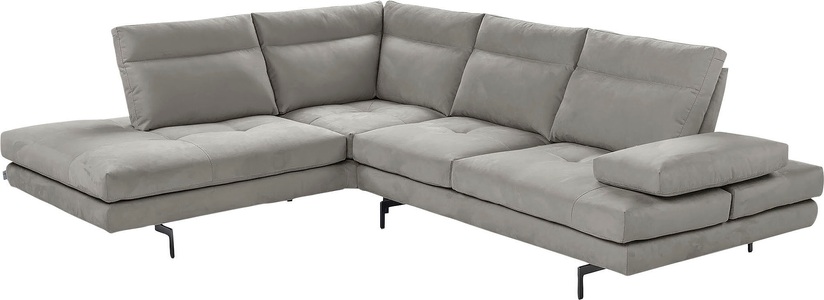 CALIA ITALIA, CALIA ITALIA Ecksofa »Toby Wing«, Sitztiefenverstellung, Eckelement mit Funktion, Füsse in Schwarz matt, CALIA ITALIA Ecksofa »Toby Wing, L-Form, Designsofa mit sensationellem Sitzkomfort«, Sitztiefenverstellung, funktionale Ecke, Füsse in schwarz matt