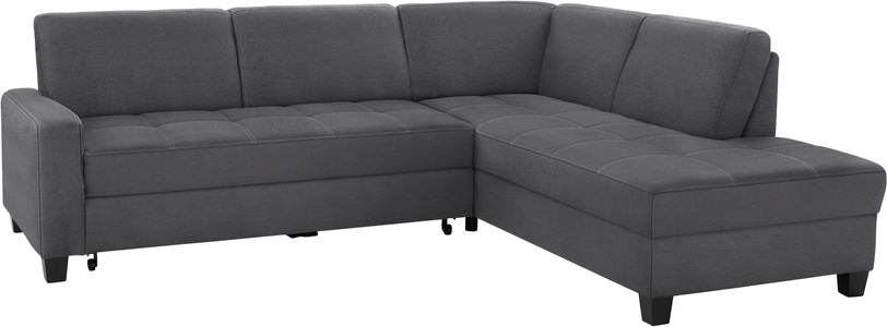 DOMO collection, DOMO collection Ecksofa, DOMO collection Ecksofa »Florentina L-Form«, wahlweise mit Bettfunktion, mit Kontrastnaht