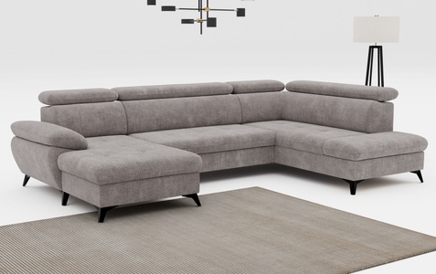COTTA Wohnlandschaft »Hudson U-Form«, mit Kopfteilverstellung, wahlweise mit Bettfunktion & Bettkasten