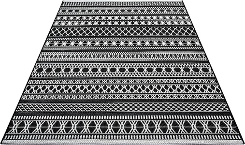 Freundin home collection, freundin Home Collection Designteppich »Khawa«, rechteckig, 4 mm Höhe, Flachgewebe In und Outdoor geeignet, Makramee Optik, Balkon, Terrasse, Garten, Wohnzimmer, Robust, Pflegeleicht, freundin Home Collection Designteppich »Khawa«, rechteckig, 4 mm Höhe, Flachgewebe Makramee Optik, Robust, Pflegeleicht