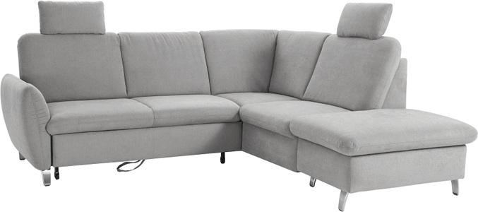 SIT&MORE, sit&more Ecksofa, sit&more Ecksofa »Daytona L-Form«, mit Federkern, zwei Kopfstützen und wahlweise mit Bettfunktion