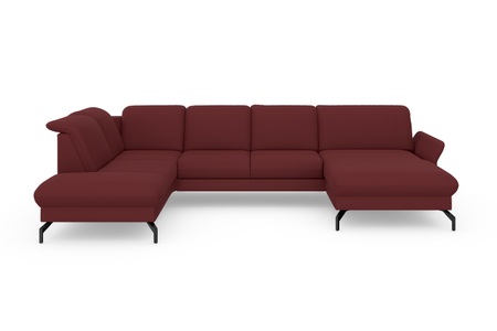 sit&more Wohnlandschaft »Fashion«, wahlweise mit Kopfteilverstellung und Vorziehsitz, motorisch, mit schwarzen Metallfüssen
