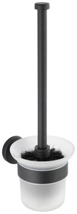 Wenko - WC-Garnitur Bosio Black matt, Edelstahl rostfrei