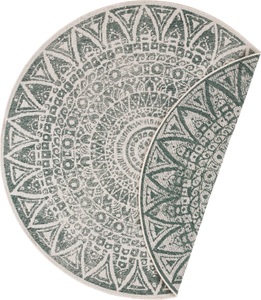 Freundin home collection, freundin Home Collection Teppich »Lilja«, rund, 5 mm Höhe, In-und Outdoor geeignet, Mandala, Wohnzimmer, Balkon, Terrasse, Garten, Pflegeleicht, Flachgewebe, Wendbar, freundin Home Collection Teppich »Lilja«, rund, 5 mm Höhe, In-& Outdoor, Wendeteppich, Wetterfest, Balkon, Garten, Wohnzimmer