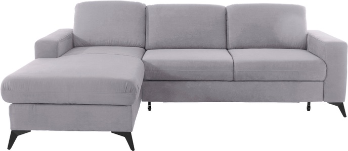 Places of Style Ecksofa »Lolland«, Wahlweise mit Bettfunktion und Bettkasten, Federkern, auch mit abwischbarem Bezug