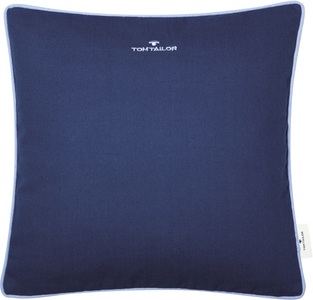Tom Tailor, TOM TAILOR Kissenhülle »Dove Signature«, (1 St.), Tom Tailor Kissenhülle , T-Dovesignature75350-082-40-40 , Blau, Dunkelblau , Textil , Uni , 40 cm , hochwertige Qualität , 003021128911