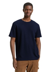 TOM TAILOR Denim T-Shirt in Piqué-Qualität