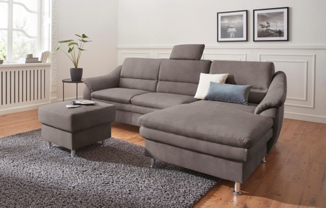 SIT&MORE, sit&more Ecksofa, sit&more Ecksofa »Cardoso L-Form« mit Federkern, wahlweise mit Bettfunktion