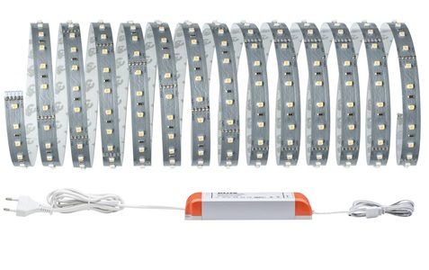 Paulmann, Paulmann MaxLED 500 70604 LED-Streifen-Basisset EEK: LED (A++ - E) mit Stecker 24 V 500 cm Warm-Weiß, Paulmann LED-Streifen »MaxLED 500 2700«, 360 St.-flammig